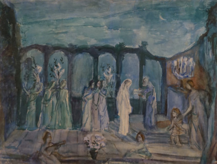Dedication 1910s Bromirsky Petr (1886-1920) Watercolour