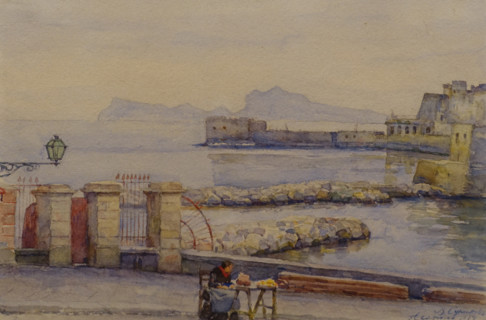 Naples Quay 1884 Vasily Surikov (1848-1916) Watercolour on paper
