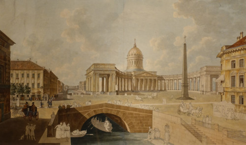 View of the Kazan Cathedral Not earlier than 1810 Alekseev Fedor (1753/1754-1824) Watercolour