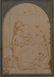 Madonna and Child (Rest on the way to Egypt) Circa 1844 Paul Delaroche (1797-1856)