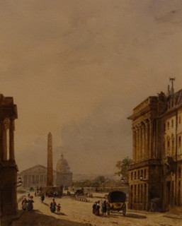 View of the Place de la Concorde in Paris Between 1836 and 1840 François Etienne Villeret (1800-1866)