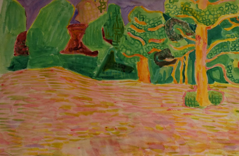 Pine Trees 1910s Elena Genrikhovna Guro (1877-1913)