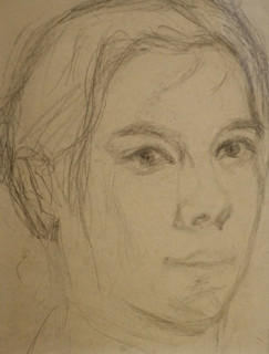 Self-portrait 1910s Elena Genrikhovna Guro (1877-1913)
