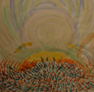 Landscape Earth and Sun 1921-1922 Mikhail Vasilyevich Matyushin (1861-1934)