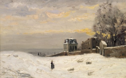 Snow in Montmartre.