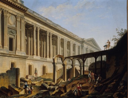 Clearing the Louvre Colonnade.