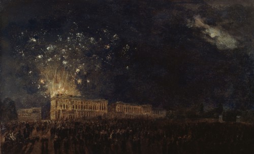 Fireworks display on the occasion of the birth of the Duke of Normandy.
