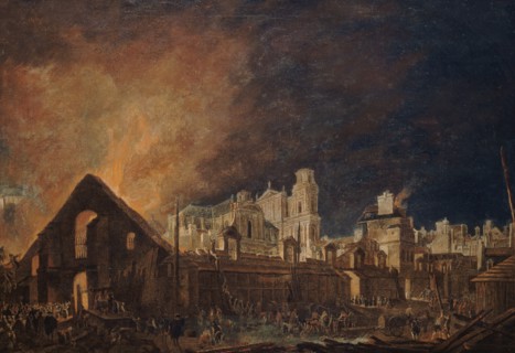 The Saint-Germain Fair during the fire.