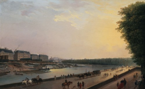 The Seine at La Grenouillere; view from the riverside terrace at the Tuileries.
