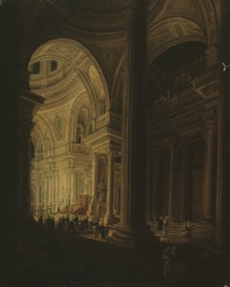 The sarcophagus of Jean-Jacques Rousseau.