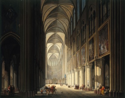 Interior view of Notre-Dame.