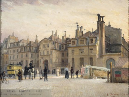 Facade of the Saint-Lazare prison.