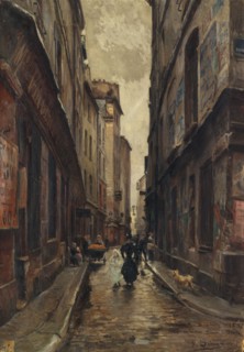 Rue Beaubourg at the corner of Rue Simon-le-Franc.