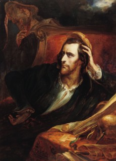 Faust in his study.