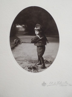 Tsarevich Alexei Nikolaevich with a children's shovel