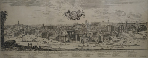 View of Campo Vaccino and part of the city of Rome