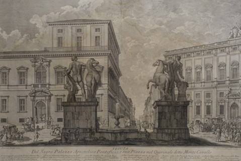 View of the Holy Apostolic Papal Palace and its square on the Quirinal