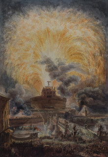 Fireworks over the Castel Sant'Angelo in Rome