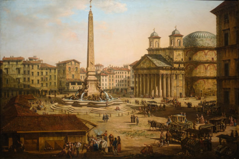Piazza Rotonda with a view of the Pantheon