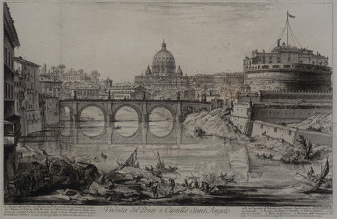 View of the bridge and Castel Sant'Angelo