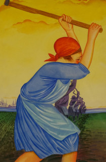 Sketch for a series of posters dedicated to working women