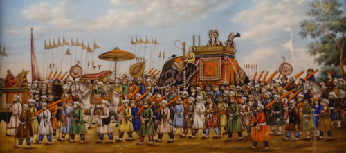 Festive procession with Akbar II (1760-1837)