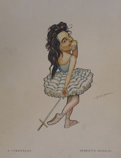 Portrait of italian ballerina Grimaldi Henrietta