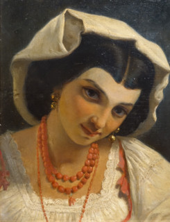 Head of the Italian woman