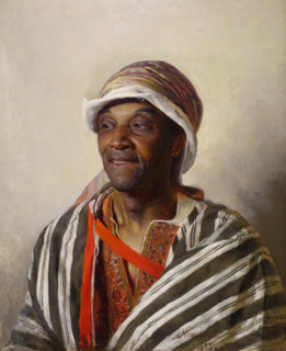 Head of a black man