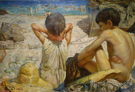 Children on the seashore