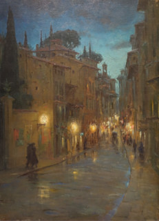 Street in the evening