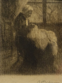 Old woman at work