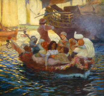 Night party on the water