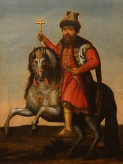 Equestrian portrait of Tsar Alexei Mikhailovich the Quietest (1629-1676)