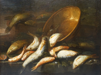 Still life with Fish and Copper Basin