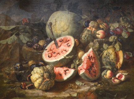 Still Life with Watermelon and Fruits