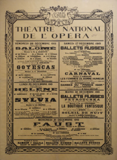 Poster for performances of the 'Russian Ballet of Sergei Dyagelev'