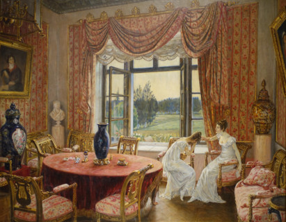 In the living room