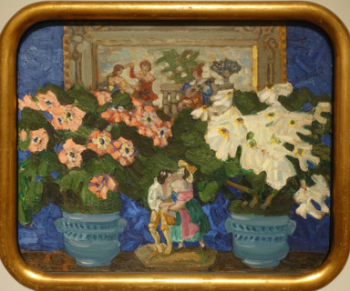 Flowers and Figurine