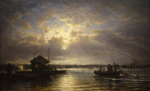 Summer Night on the Neva at the Seaside