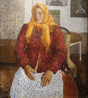Girl in a yellow shawl