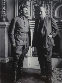Budyonny and Chicherin in the Alexander Hall of the Grand Kremlin Palace