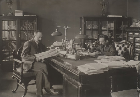People's Commissar for Foreign Affairs of the USSR S.M.Chicherin and his deputy L.M
