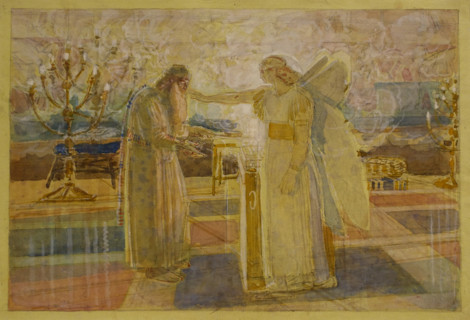 Archangel Gabriel strikes Zacharias dumb