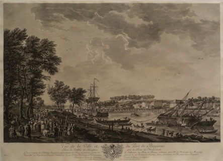View of the city and port of Bayonne