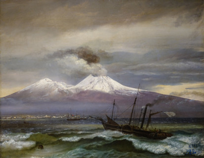 View of Vesuvio in Winter