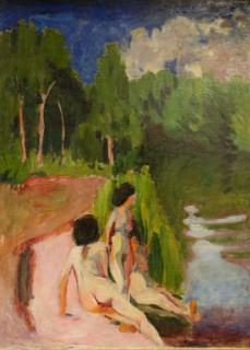 Bathers on the Sura river