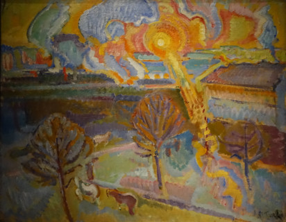 Glow over Montparnasse Station