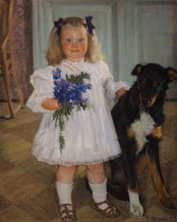 Girl with a dog