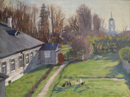 At the Uspenskoye Estate of Evgeniy Schwartz  in Old Ladoga